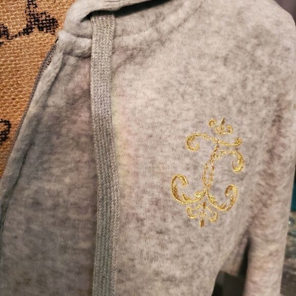 Retro Y2K/2000's  Juicy Couture Bling Bling Crystal Studded Velour Hoodie - Picture 10 of 14